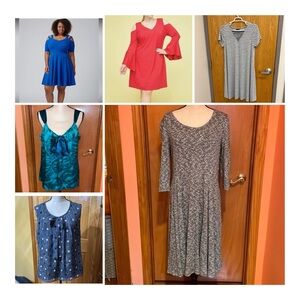 6 items Size 14 bundle 2 tops, 4‎ dresses